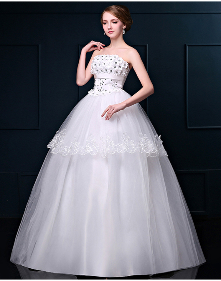 WDDH1647  white bride wedding dress